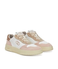 LIUJO ME 03 Snakers en piel y ante desnudo/blanco/guisante - Zapatos Mujer - 1