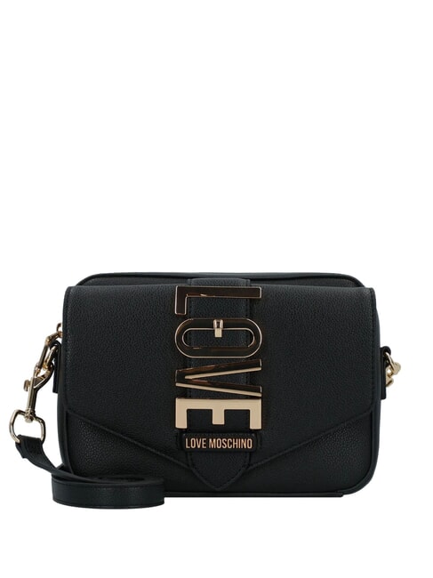 LOVE MOSCHINO VERTICAL LOGO Mini bolso de hombro negro - Bolsos Mujer