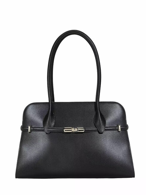 FURLA GOCCIA Bolso de hombro de piel negro - Bolsos Mujer