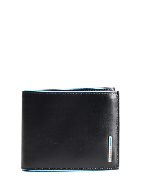 PIQUADRO BLUE SQUARE  Cartera de piel, con solapa negro - Carteras Hombre