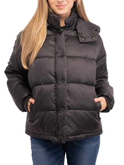 PINKO IDRANTE Chaqueta de plumas con capucha limusina negra - Chaquetas de plumas de mujer