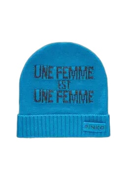 PINKO NEVA gorro de lana azul/gris - Sombreros