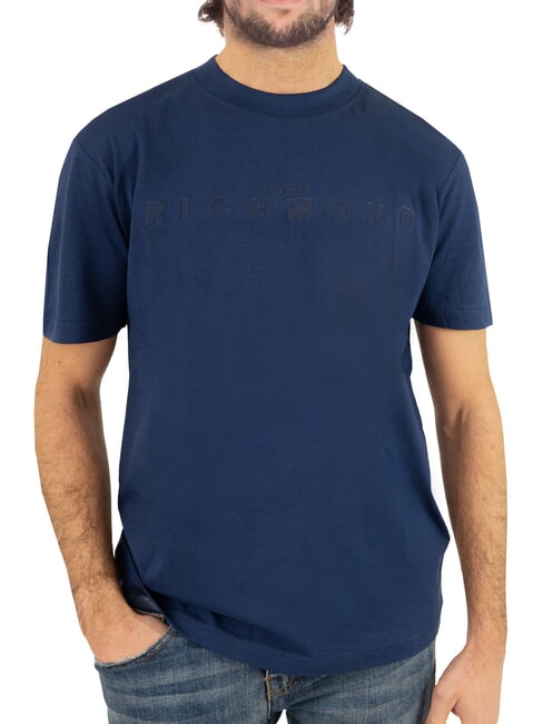 JOHN RICHMOND SOULOKU Camiseta con logotipo en relieve azul medieval - camiseta