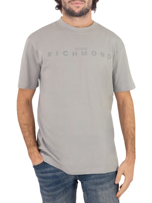 JOHN RICHMOND SOULOKU Camiseta con logotipo en relieve gris medio - camiseta