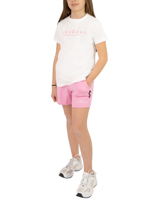 JOHN RICHMOND BARANCA Conjunto de camiseta y bermudas blanco/rosa - Chándales para niños