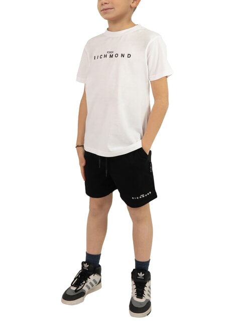 JOHN RICHMOND NORMI Conjunto de camiseta y bermudas blanco negro - Chándales para niños