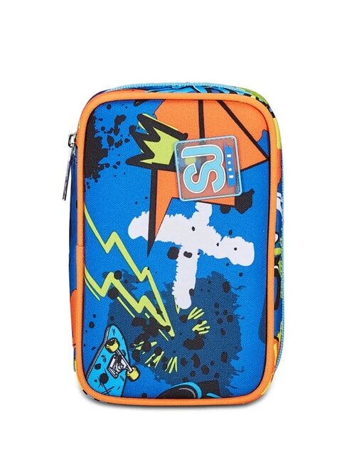 SJGANG TRICYLED BOY Estuche completo con material escolar naranja roja - Estuches y Accesorios