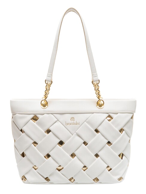 BRACCIALINI ICONS Bolsa de compras tejida blanco - Bolsos Mujer