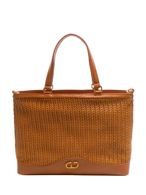 GAUDÌ DELIA Bolsa de compras tejida bronceado - Bolsos Mujer
