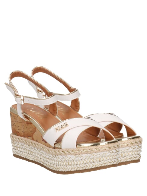 ALVIERO MARTINI PRIMA CLASSE GEO  Sandalias de alpargatas altas blanco - Zapatos Mujer