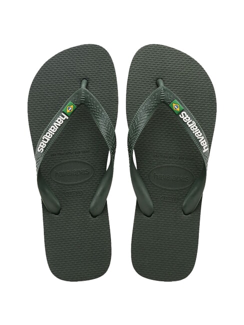 HAVAIANAS BRASIL LOGO Chanclas para hombre aceitunas verdes/aceitunas verdes - Zapatos unisex