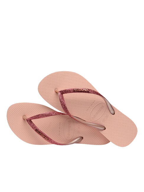 HAVAIANAS SLIM GLITTER II Chanclas rosa/rosa - Zapatos Mujer