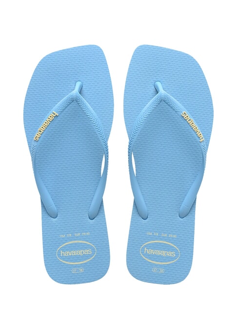 HAVAIANAS SQUARE LOGO Chanclas azul lavanda - Zapatos Mujer