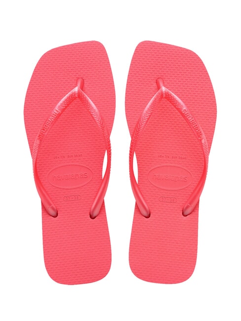 HAVAIANAS SLIM SQUARE Chanclas de punta cuadrada coral tropical - Zapatos Mujer