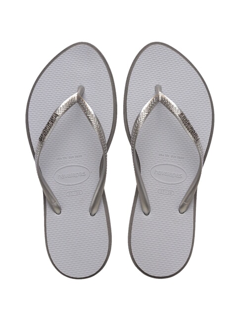 HAVAIANAS SLIM POINT Chanclas acero / gris - Zapatos Mujer