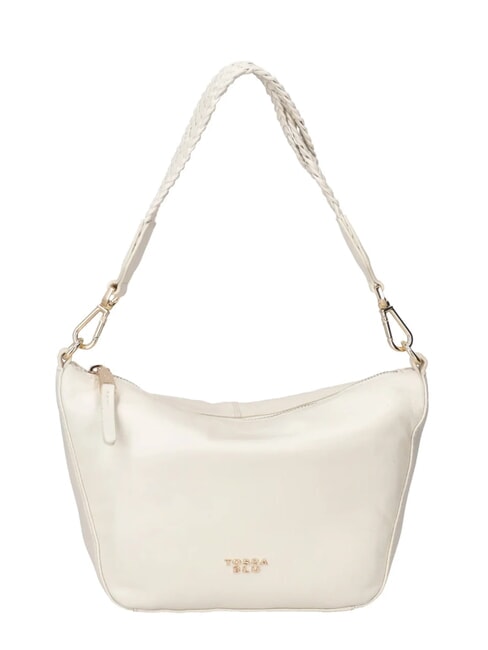 TOSCA BLU BEATRICE Bolso de piel con asa trenzada blanco marfil - Bolsos Mujer