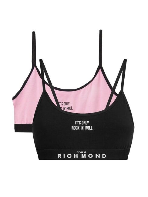 JOHN RICHMOND RIVIERE 2 sujetadores bandeau negro/rosa - Ropa interior femenina