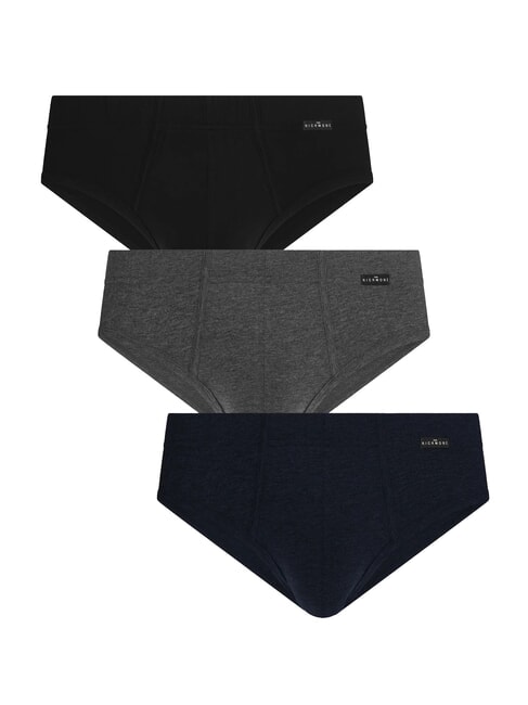 JOHN RICHMOND ARY 3 calzoncillos de cintura baja negro/azul/gr - Calzoncillos de hombre