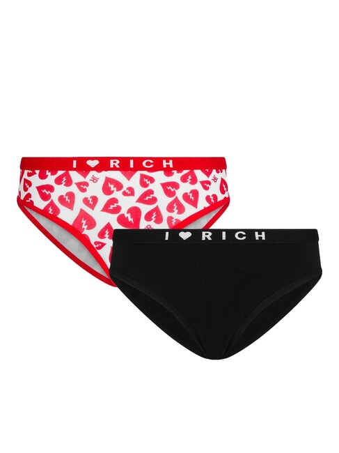 JOHN RICHMOND ROY 2 calzoncillos de cintura baja blanco/negro - Calzoncillos de mujer