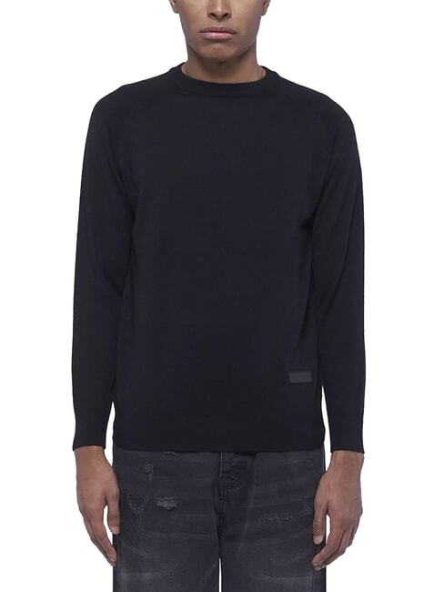 RICHMOND X MORI Suéter de cuello redondo negro2 - Suéteres de los hombres