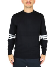 RICHMOND X CORINO Su&eacute;ter de cuello redondo con rayas negro2 - Su&eacute;teres de los hombres - 1