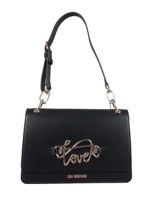 LOVE MOSCHINO CURSIVE LOGO Bolso de hombro negro - Bolsos Mujer