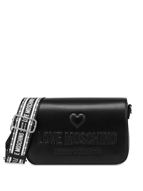 LOVE MOSCHINO MADE WITH LOVE Bolso de hombro negro - Bolsos Mujer