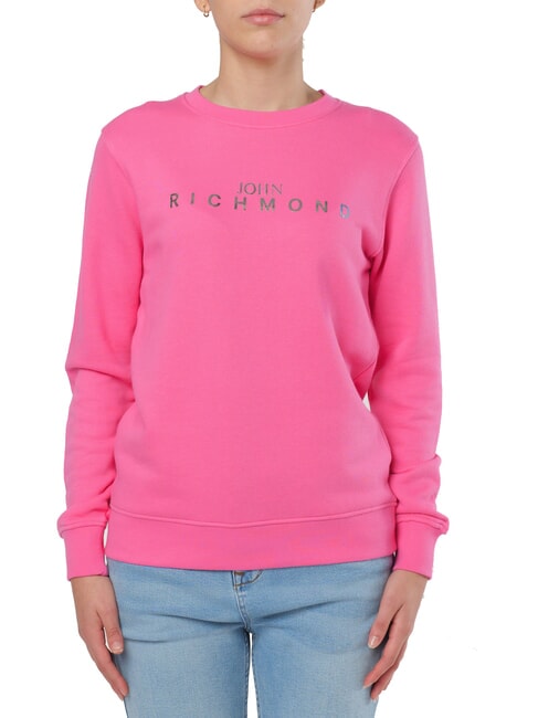 JOHN RICHMOND HABID Sudadera de algodón con cuello redondo Barbie - Sudaderas de mujer