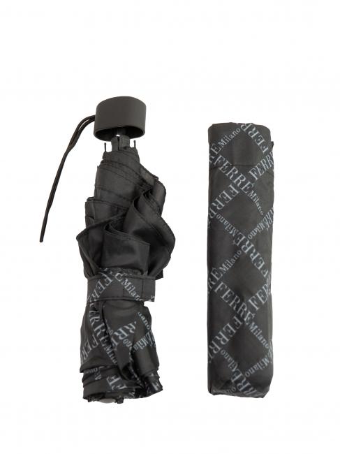 FERRÈ LOGO ALL OVER Mini paraguas manual negro01 - Paraguas