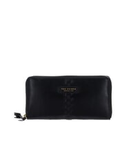 THE BRIDGE FEBE Cartera grande de cuero con cremallera Oro negro - Carteras Mujer - 1