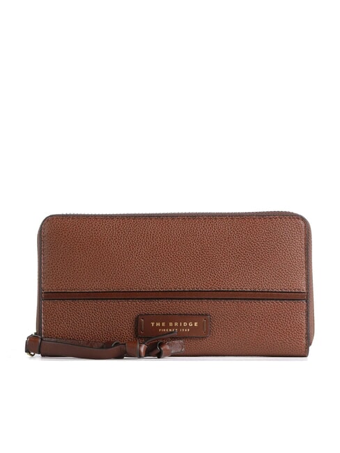 THE BRIDGE DOMITILLA Cartera grande de cuero con cremallera BROWN - Carteras Mujer