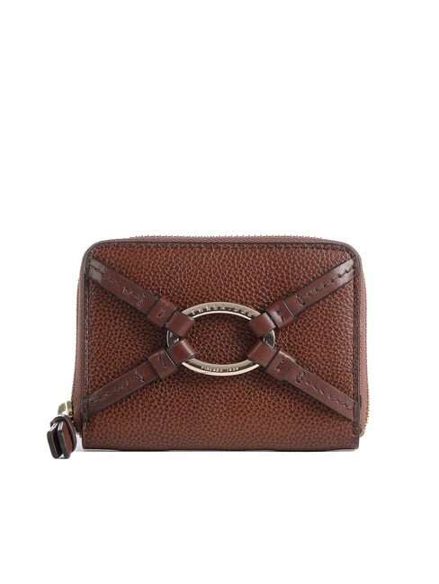 THE BRIDGE AMELIA Mini cartera de cuero con cremallera BROWN - Carteras Mujer