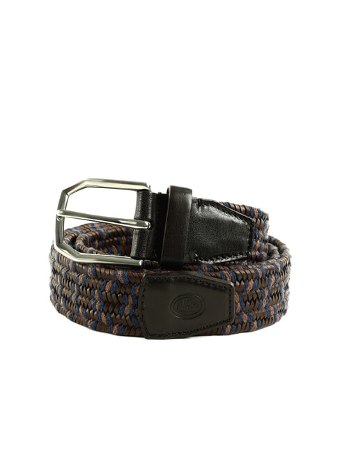 THE BRIDGE BRUNELLESCHI Cinturón de cuero y cuerda coñac/azul/marrón abb. blanco de rutenio - Cinturones