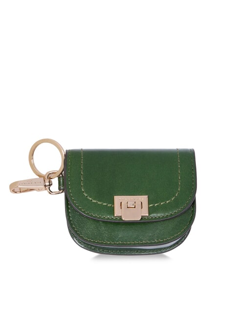 THE BRIDGE FEDERICA Monedero de piel con llavero inglés verde abb. oro - Carteras Mujer