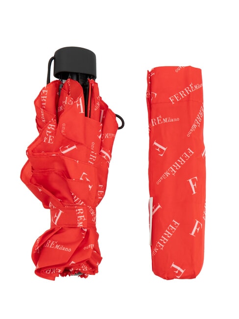 FERRÈ LOGO ALL OVER Mini paraguas manual rojo03 - Paraguas