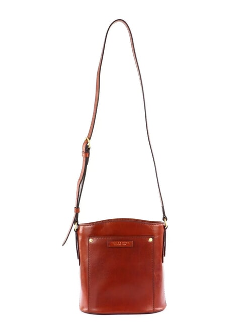 THE BRIDGE CECILIA Bolso bandolera de piel tipo cubo BROWN - Bolsos Mujer