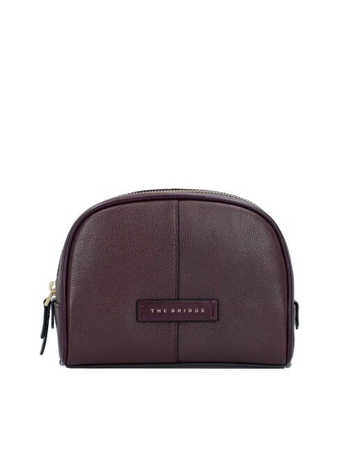THE BRIDGE ELISABETTA Belleza de cuero mediana uva abad. oro - Neceser
