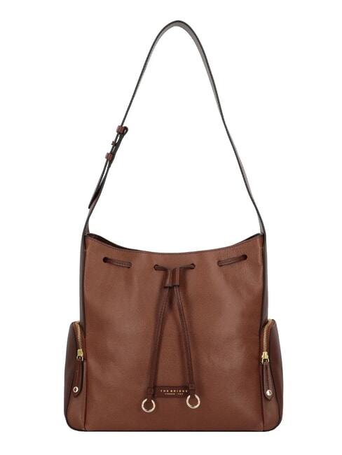 THE BRIDGE CARLOTTA Bolso hobo de piel con bolsillos BROWN - Bolsos Mujer