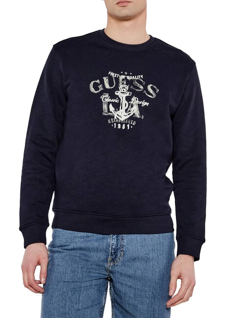 GUESS ANCHOR Sudadera de algodón smartblue - Sudaderas