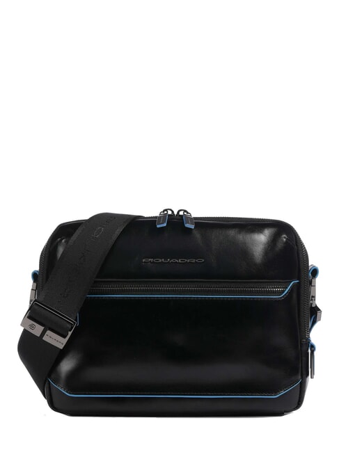 PIQUADRO BLUE SQUARE  Bolsa para iPad con bolsillo para airpods negro - Bandoleras Hombre