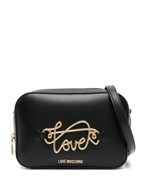 LOVE MOSCHINO CURSIVE LOGO Mini bolso de hombro negro - Bolsos Mujer
