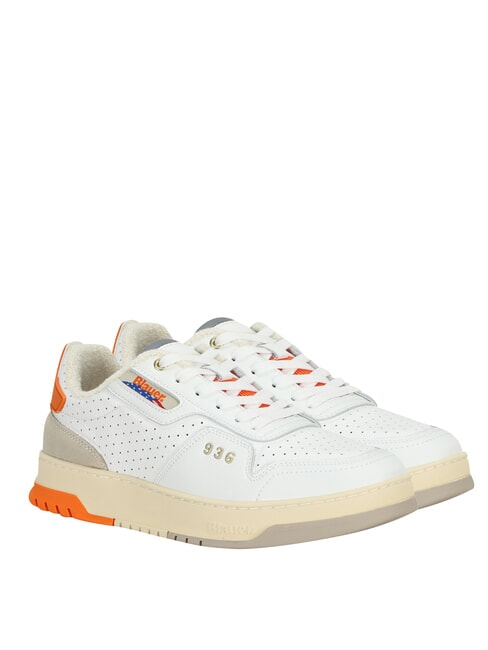 BLAUER HARPER Zapatillas blanco/naranja - Zapatos Hombre