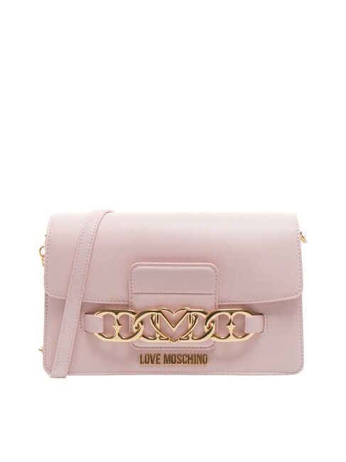 LOVE MOSCHINO HEART CHAIN Bolso de hombro Rosa - Bolsos Mujer