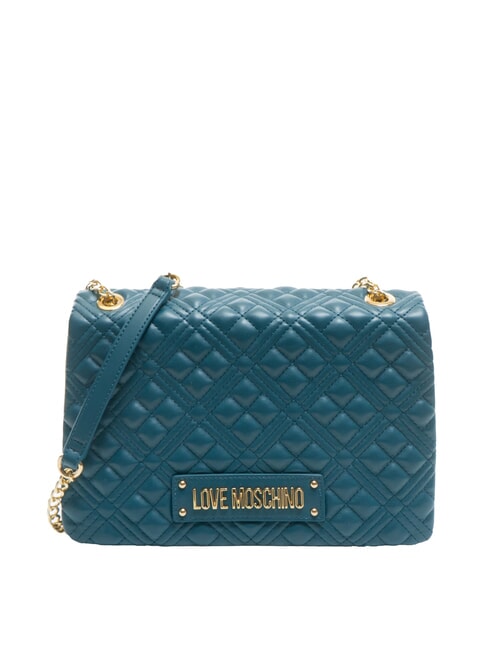 LOVE MOSCHINO QUILTED Convertible Bolso de hombro/bandolera esmeralda - Bolsos Mujer
