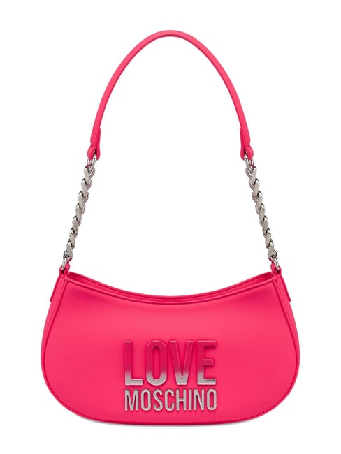 LOVE MOSCHINO MIDDLE CHAIN Bolso de hombro fucsia - Bolsos Mujer