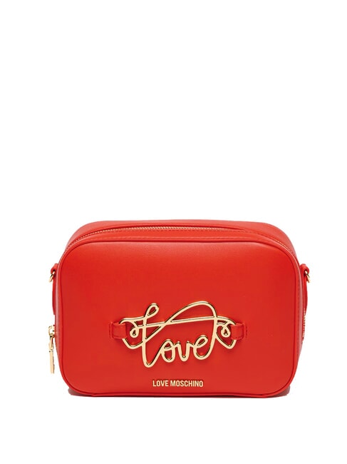 LOVE MOSCHINO CURSIVE LOGO Mini bolso de hombro ROJO - Bolsos Mujer