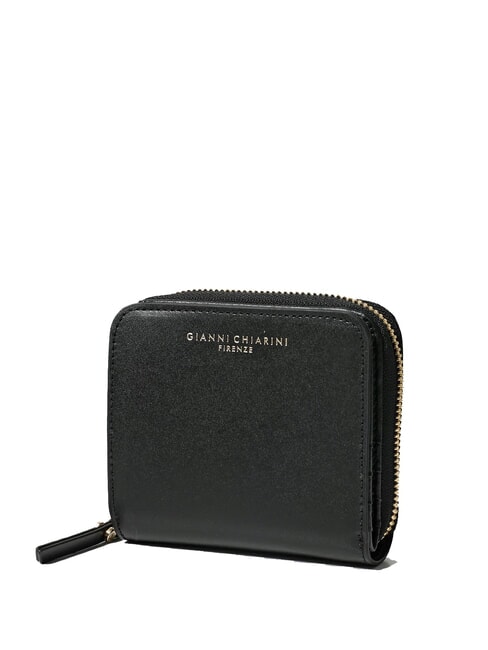 GIANNI CHIARINI WALLETS VACCHETTA CALF Cartera pequeña de piel lisa negro - Carteras Mujer