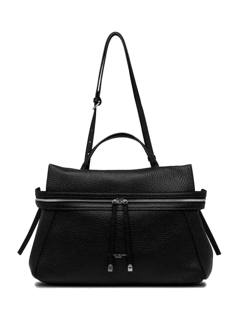 GIANNI CHIARINI GILDA Bolso de hombro de piel martillada negro - Bolsos Mujer