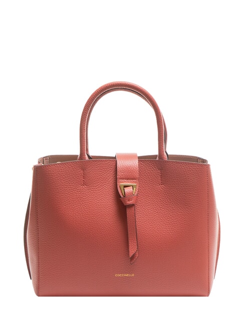 COCCINELLE ALBA Bolso de mano de cuero martillado maceta - Bolsos Mujer