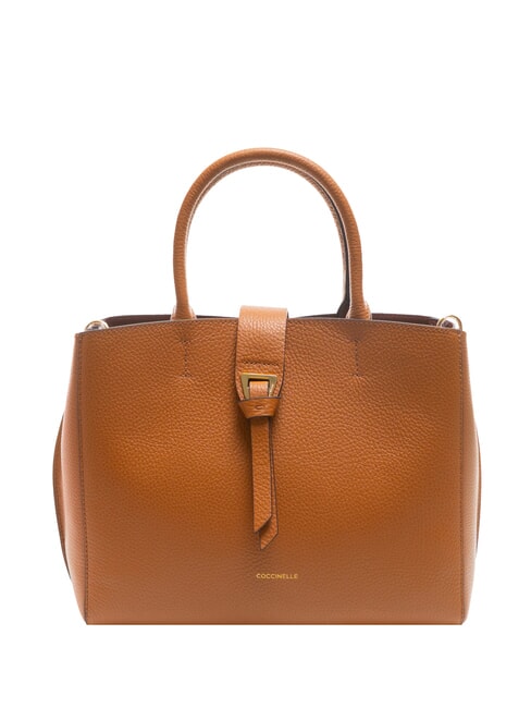 COCCINELLE ALBA Bolso de mano de cuero martillado CUIR - Bolsos Mujer